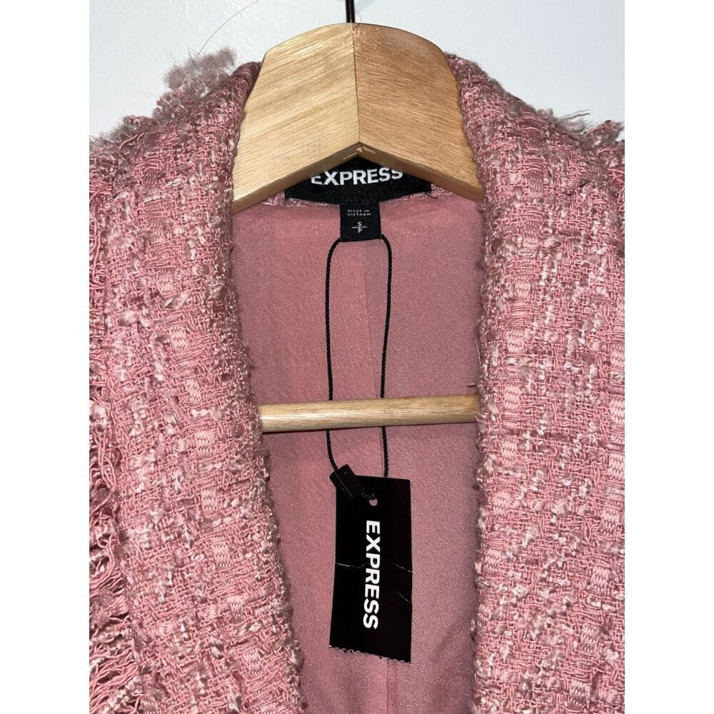 NWT Dusty Pink Tweed Jacket - Picture 5 of 10